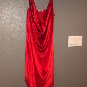 Cute red velvet dress